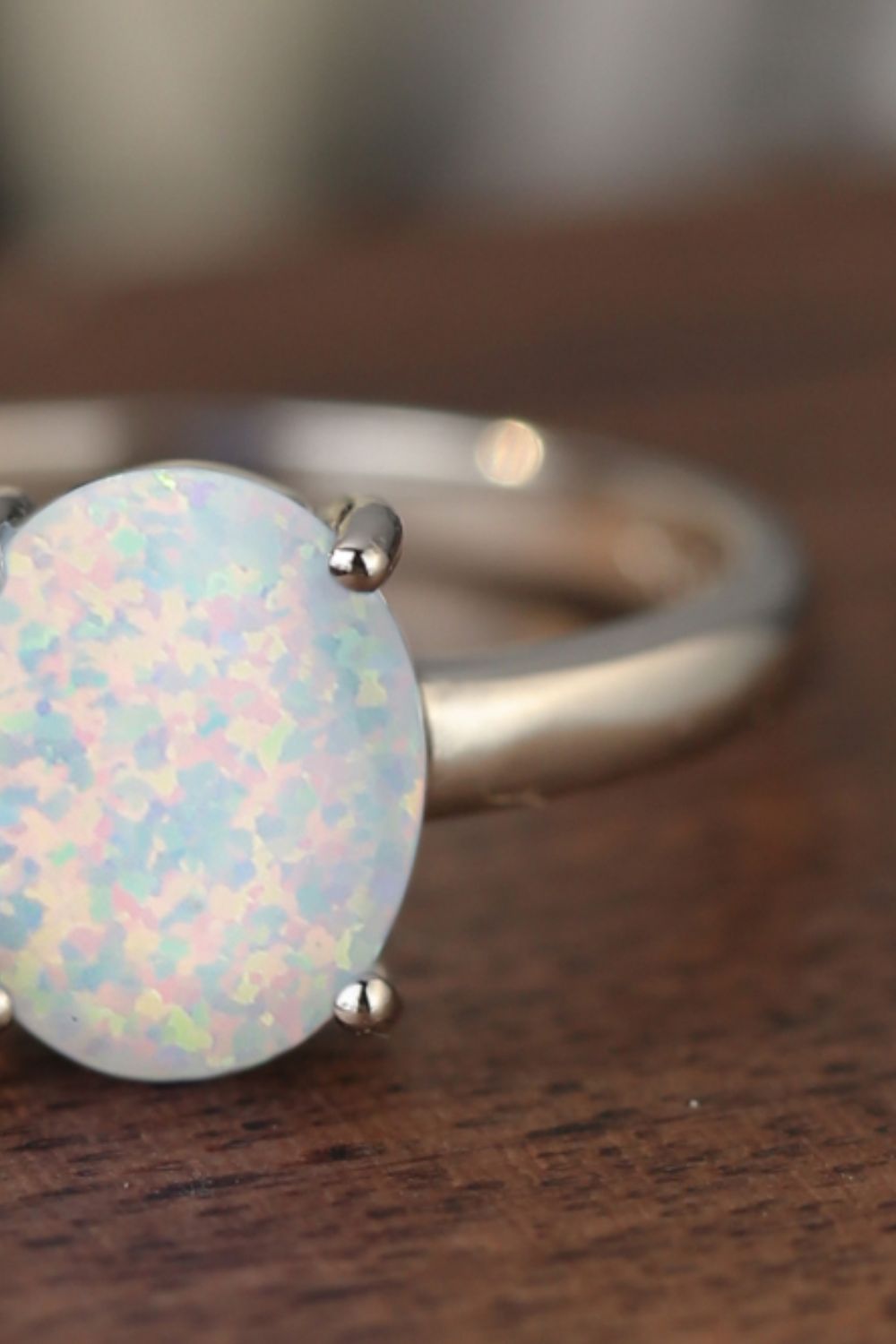 Honeybee Mumford's Sterling Silver Opal Solitaire Ring