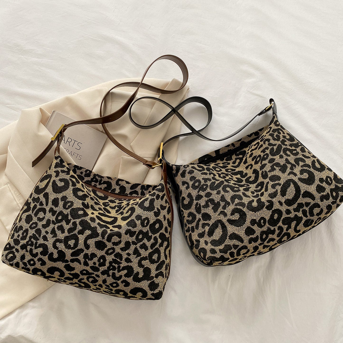 Honeybee Mumford's Leather Leopard Shoulder Bag