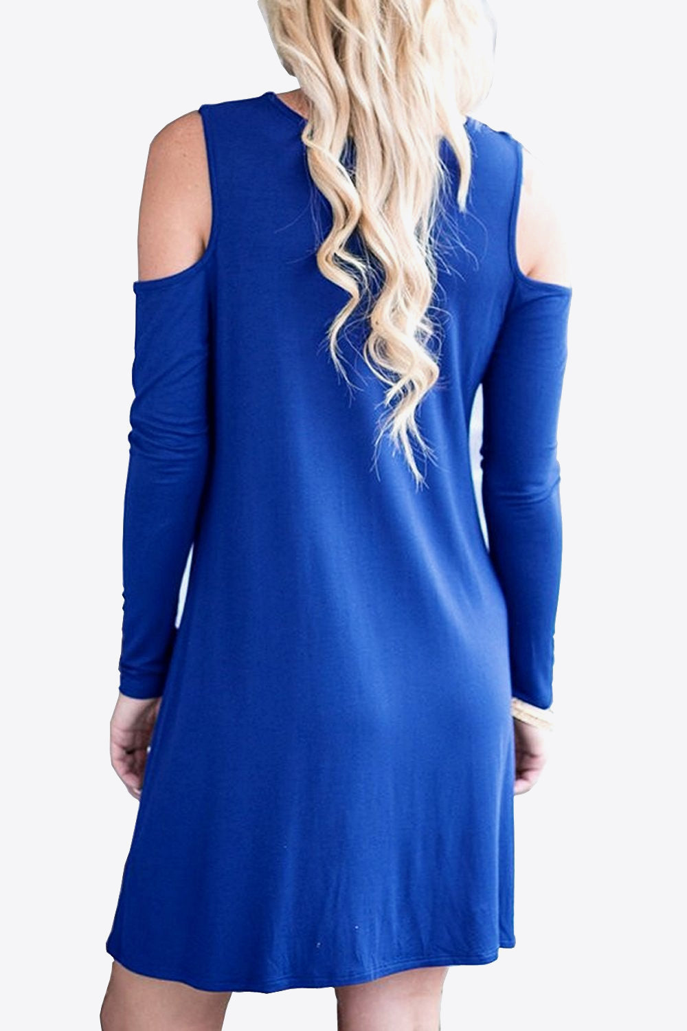 Honeybee Mumford's Cold-Shoulder Long Sleeve Round Neck Dress