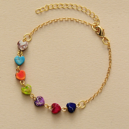 Honeybee Mumford's Heart Natural Stone Bracelet