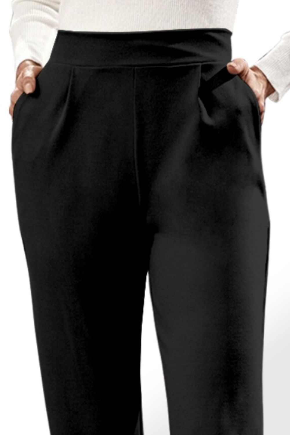 Honeybee Mumford's High Waist Straight Pants with Pockets