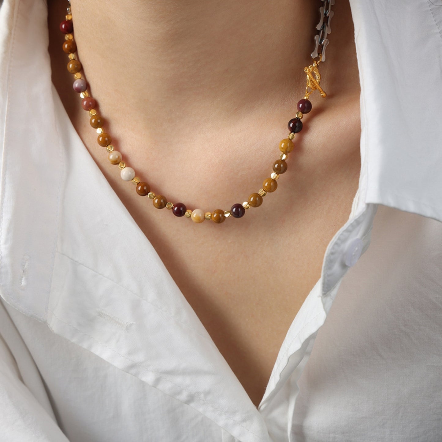 Honeybee Mumford's Egg Yolk Stone Necklace