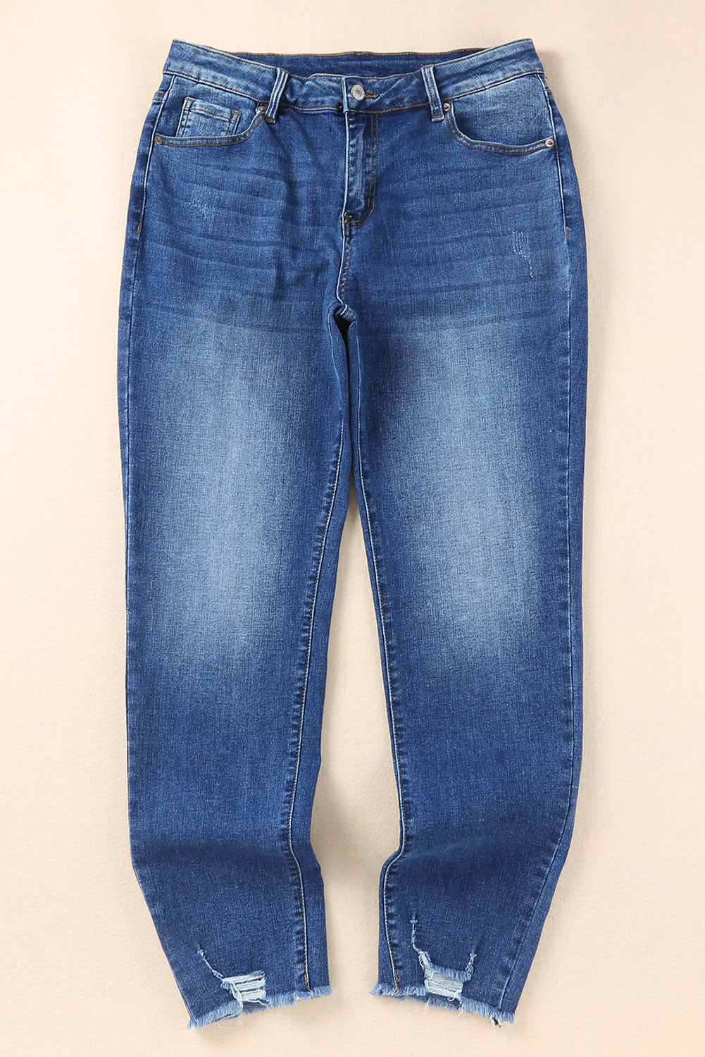 Honeybee Mumford's Blue Raw Hem Ankle-length Skinny Jeans