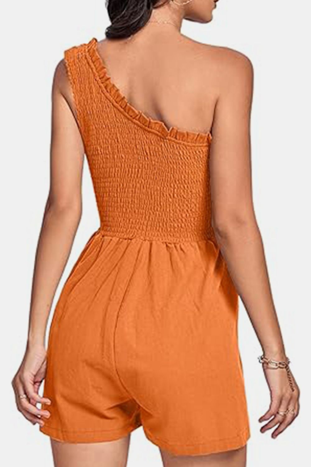 Honeybee Mumford's Smocked Single Shoulder Romper