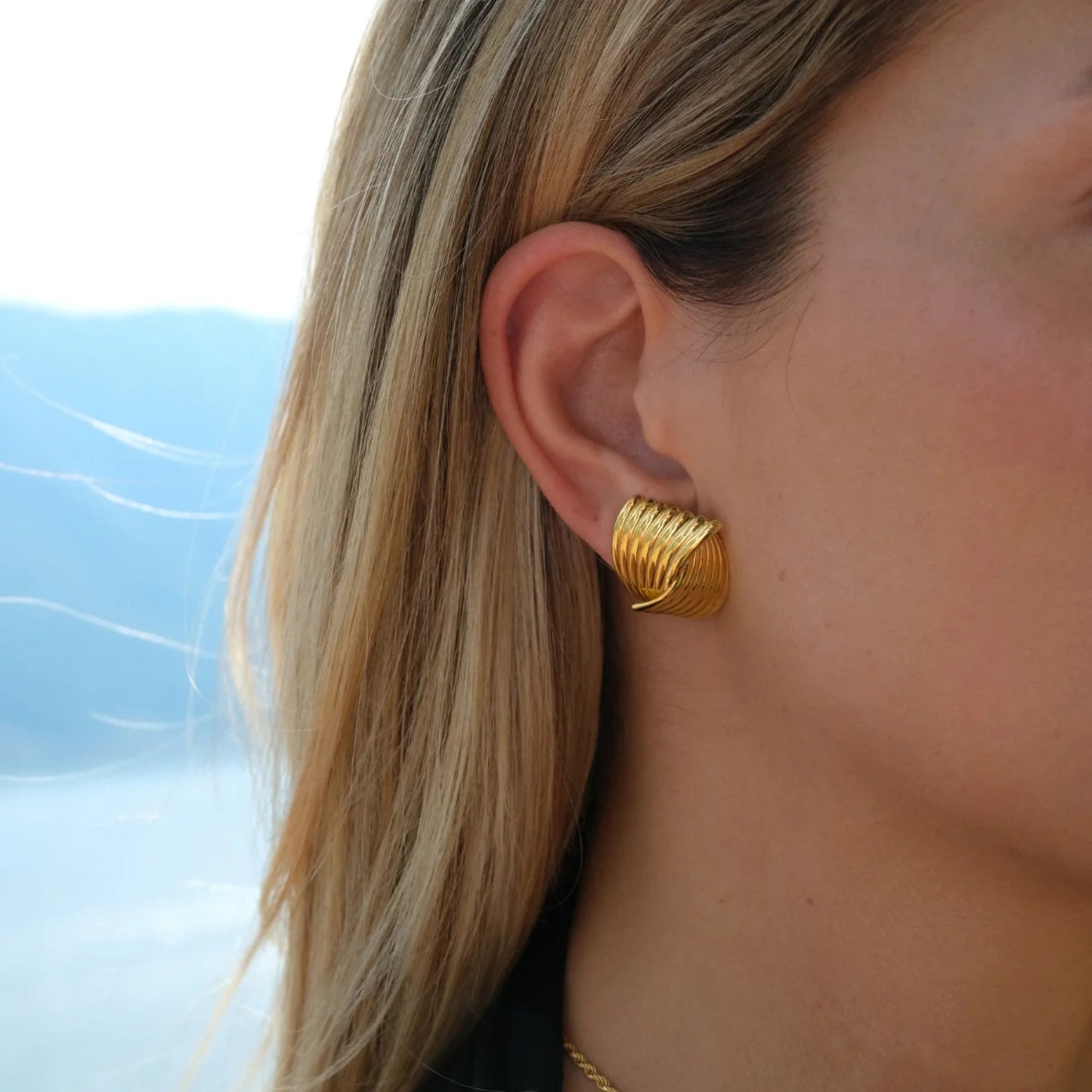 honeybee Mumford's Texture Stud Earrings