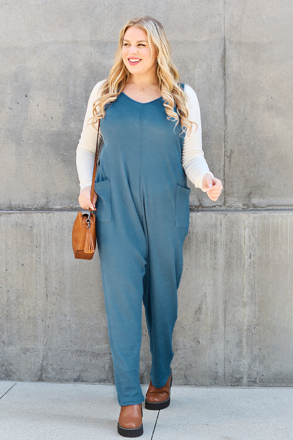 Honeybee Mumford's Full Size Sleeveless Straight Jumpsuit