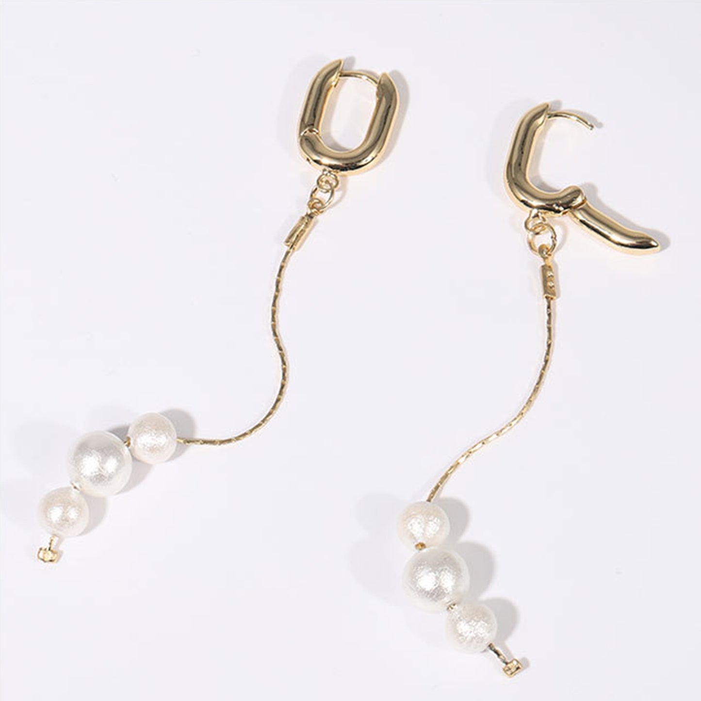 honeybee Mumford's Gold-Plated Pearl Bar Earrings