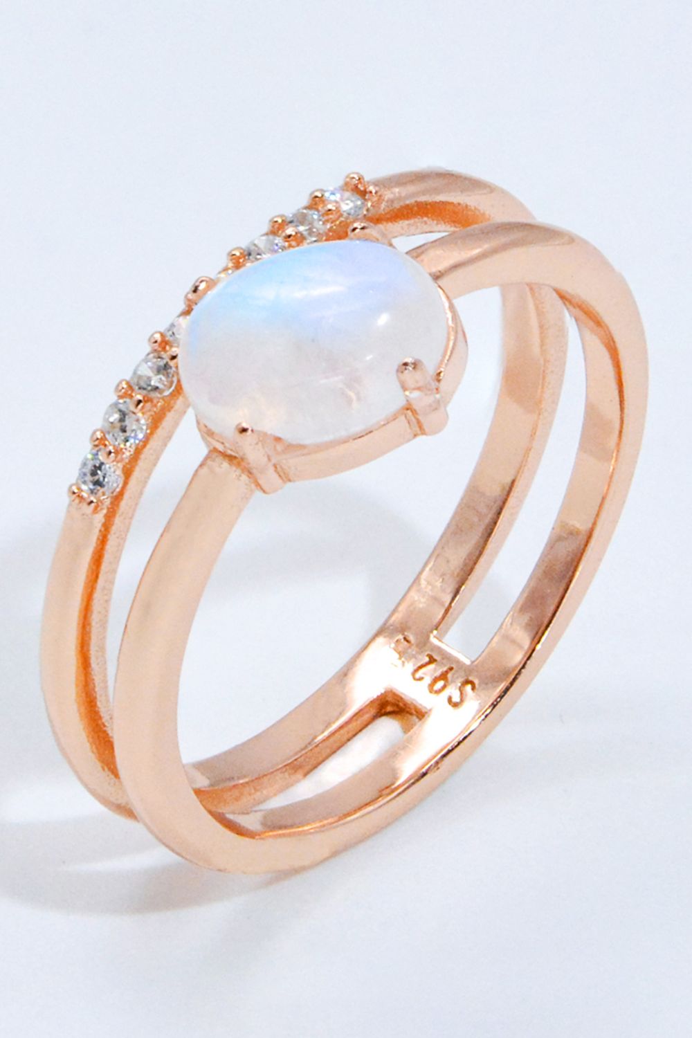 Honeybee Mumford's Natural Moonstone and Double-Layered Ring