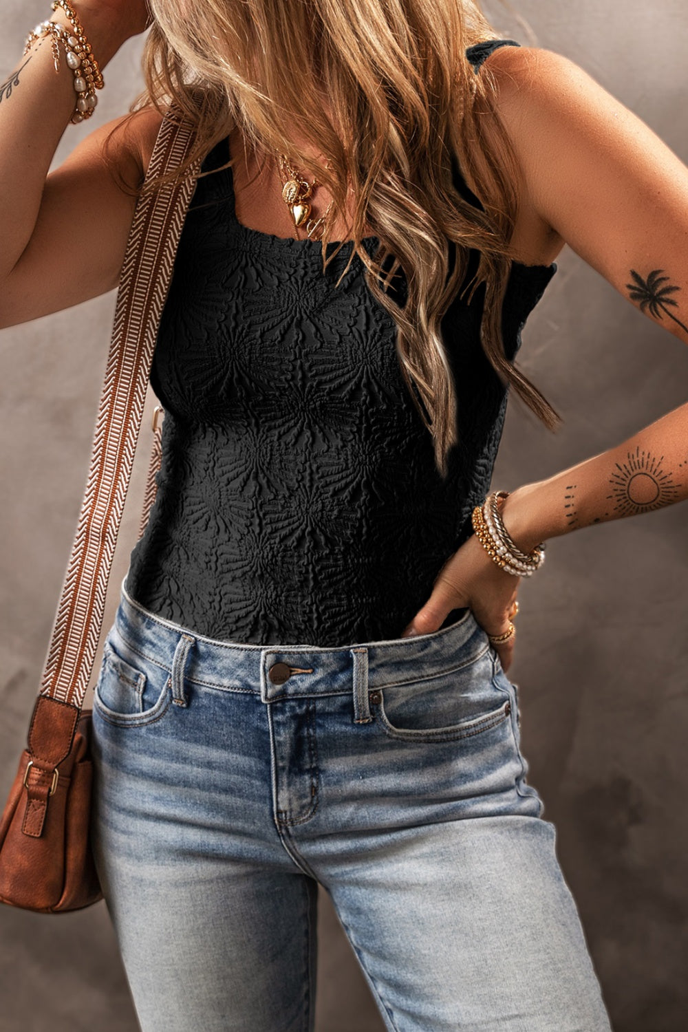 Honeybee Mumford's Square Neck Wide Strap Tank