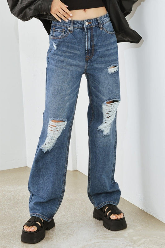 Honeybee Mumford's Distressed High Waist Jeans