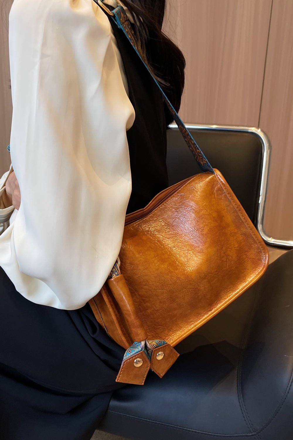 Honeybee Mumford's Leather Shoulder Bag