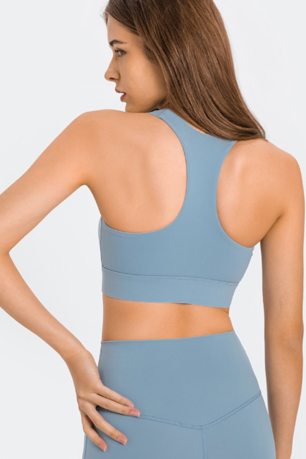 Honeybee Mumford's Zip Up Racerback Sports Bra