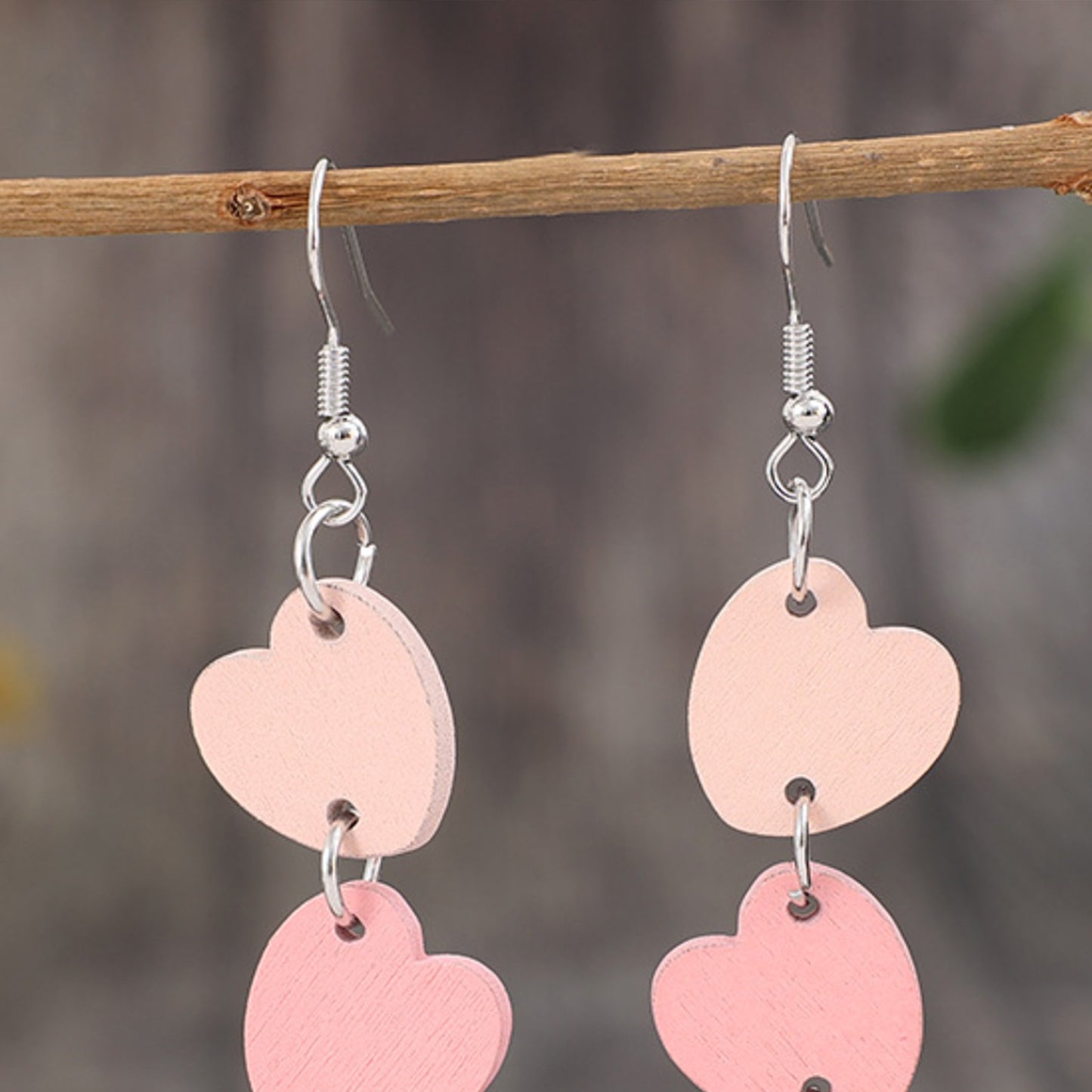 honeybee Mumford's Heart Wood Dangle Earrings