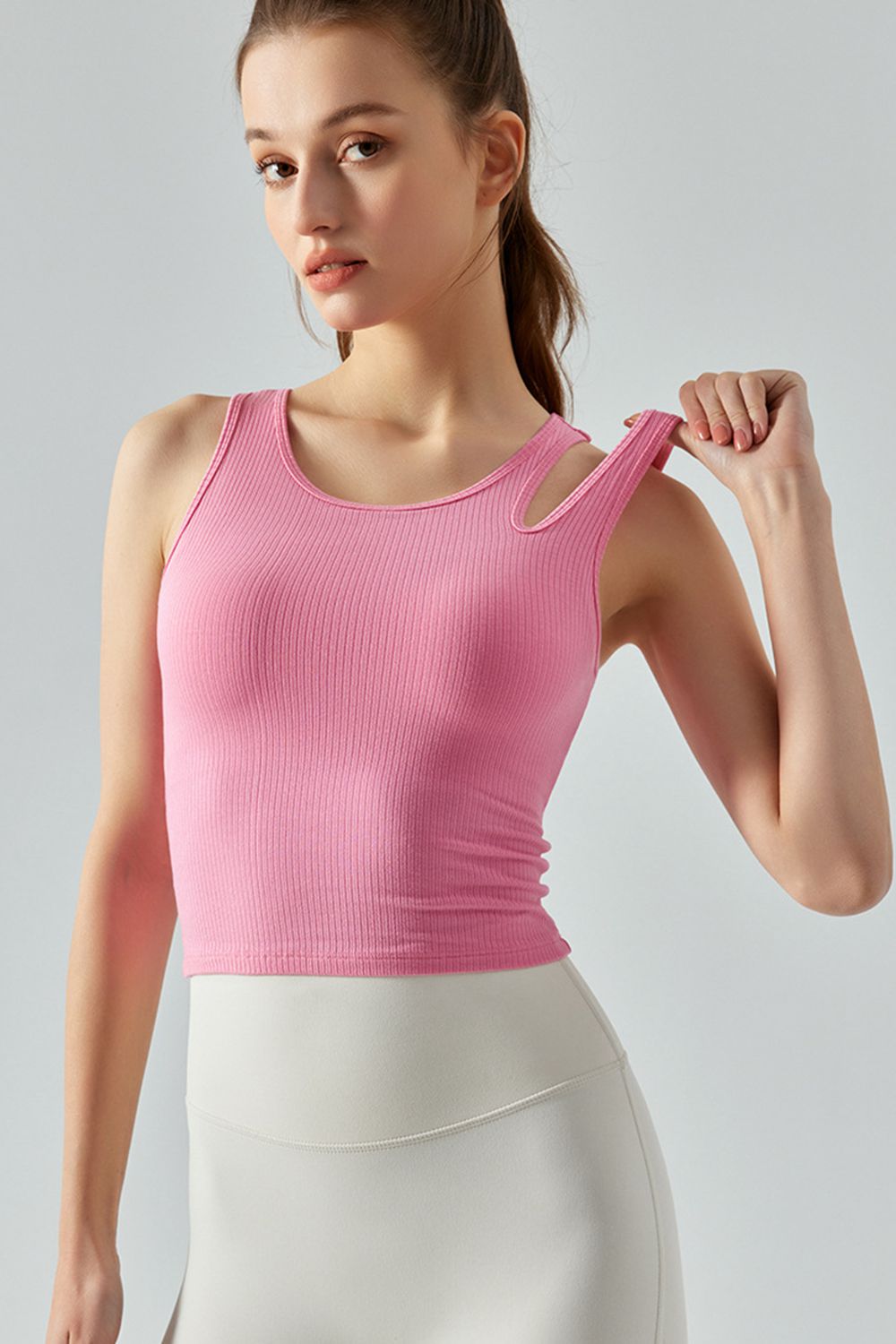 Honeybee Mumford's Ribbed Round Neck Sports Tank Top