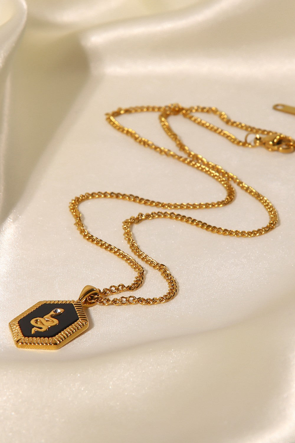 Honeybee Mumford's 18K Gold Plated Snake Geometric Pendant Necklace