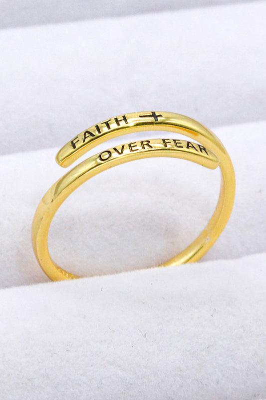 Honeybee Mumford's FAITH OVER FEAR Bypass Ring