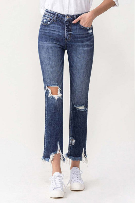 Honeybee Mumford's Full Size High Rise Crop Straight Leg Jeans