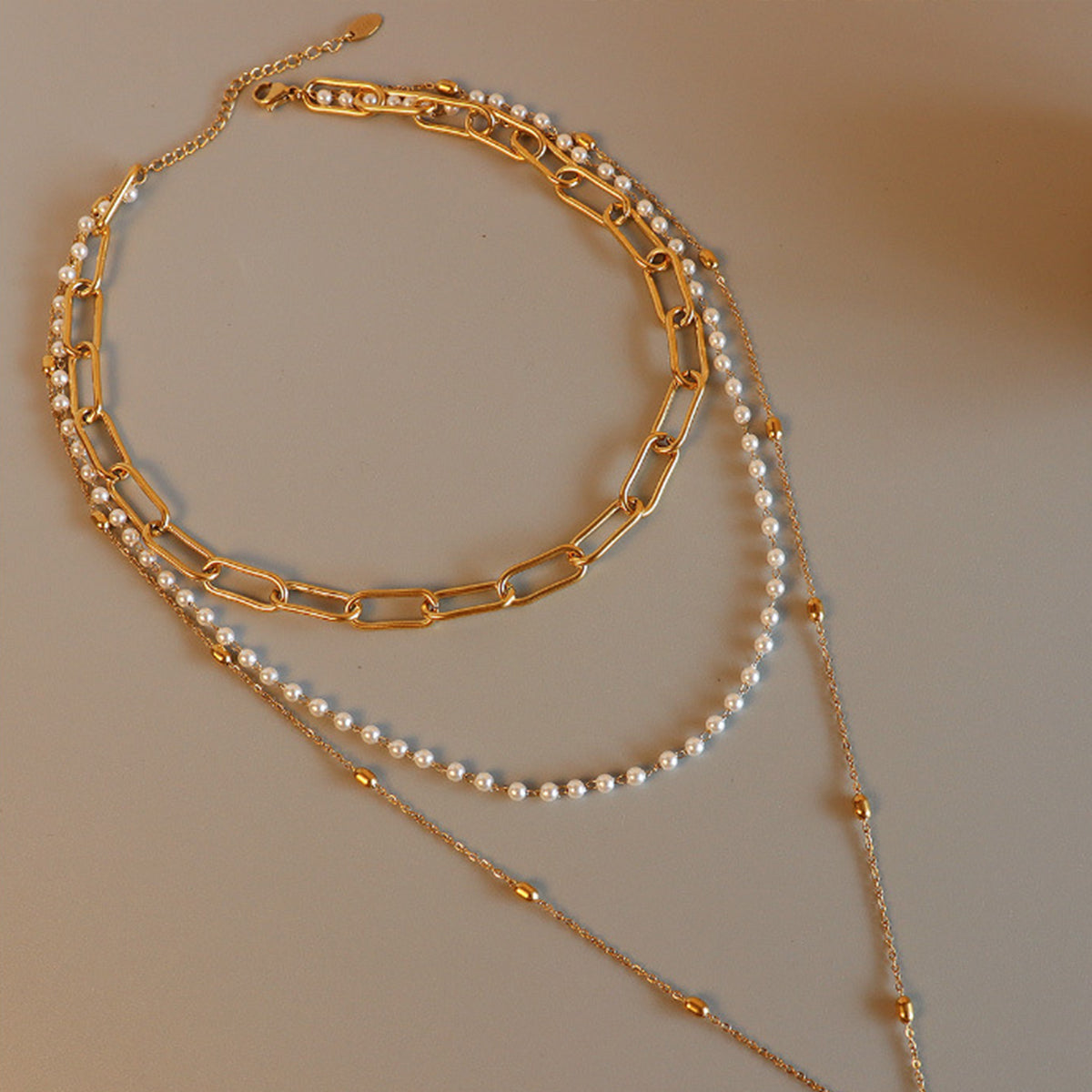 Honeybee Mumford's Pearl Three-Layered Necklace