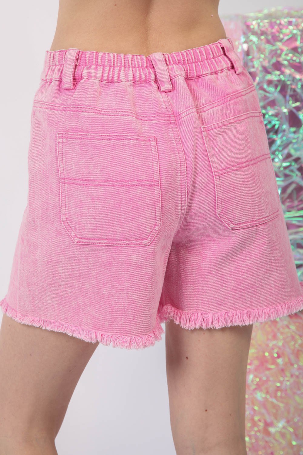 Honeybee Mumford's VERY J Washed Raw Hem Denim Shorts