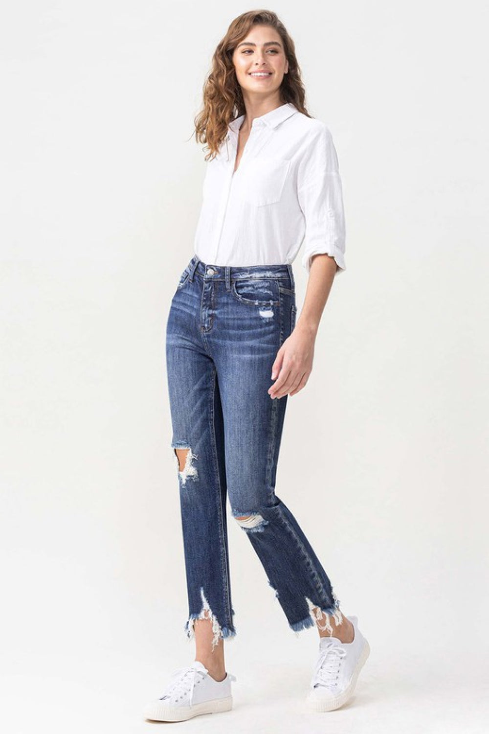 Honeybee Mumford's Full Size High Rise Crop Straight Leg Jeans