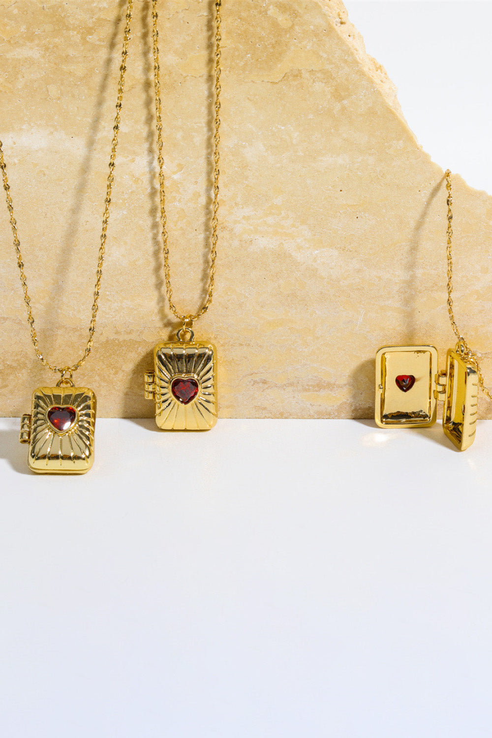 Honeybee Mumford's Heart Box Pendant Necklace