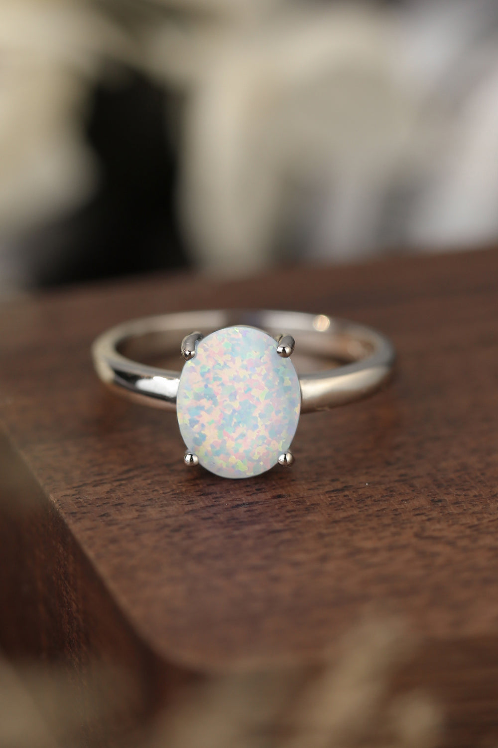 Honeybee Mumford's Sterling Silver Opal Solitaire Ring