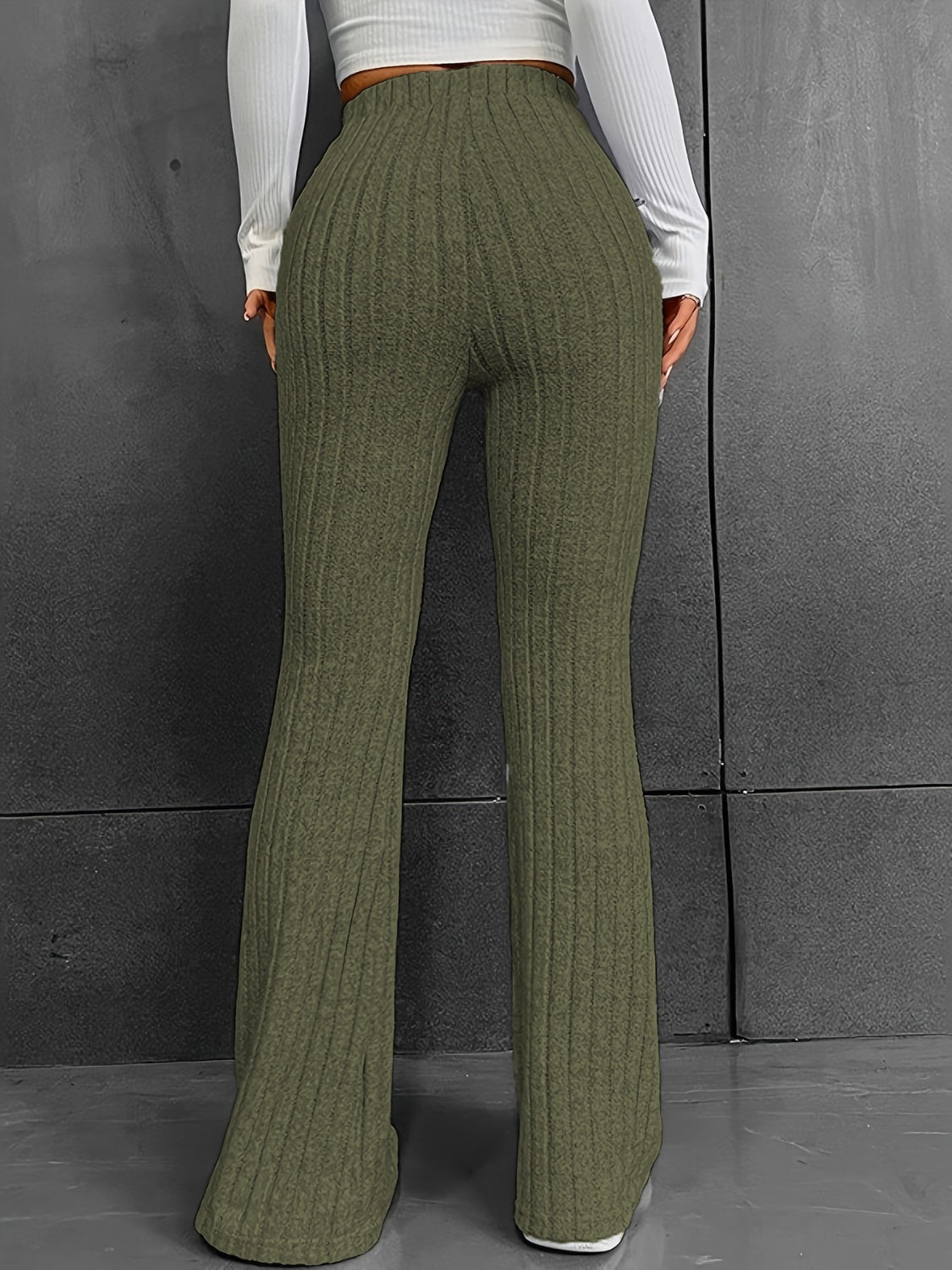 Honeybee Mumford's Ribbed High Waist Bootcut Pants