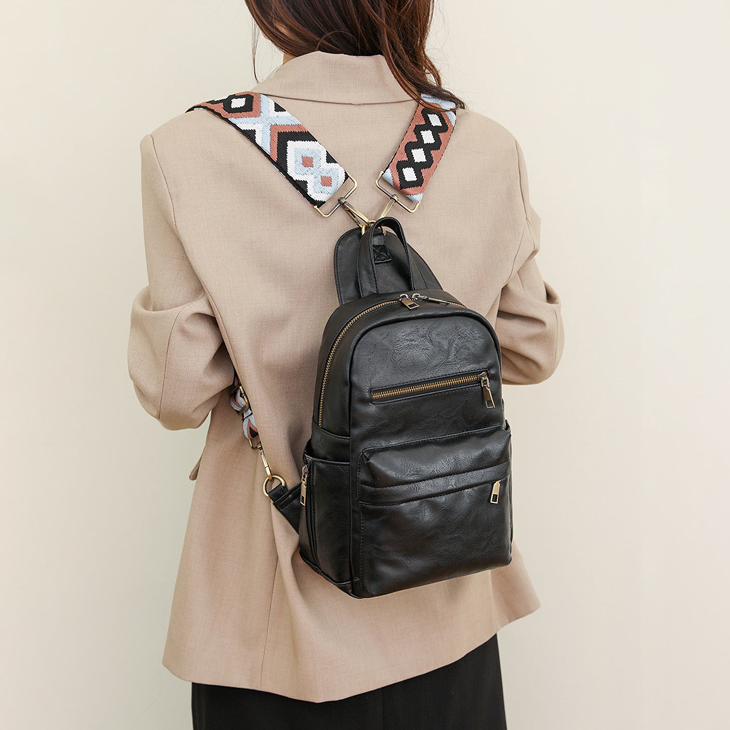 honeybee Mumford's Medium Leather Backpack