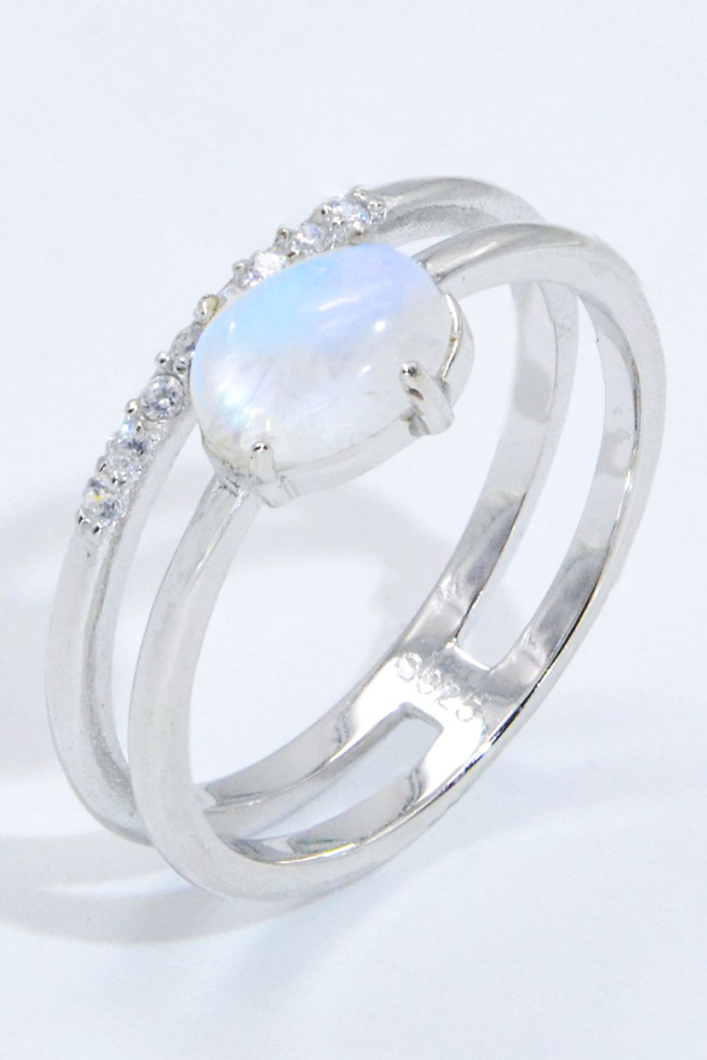 Honeybee Mumford's Natural Moonstone and Double-Layered Ring