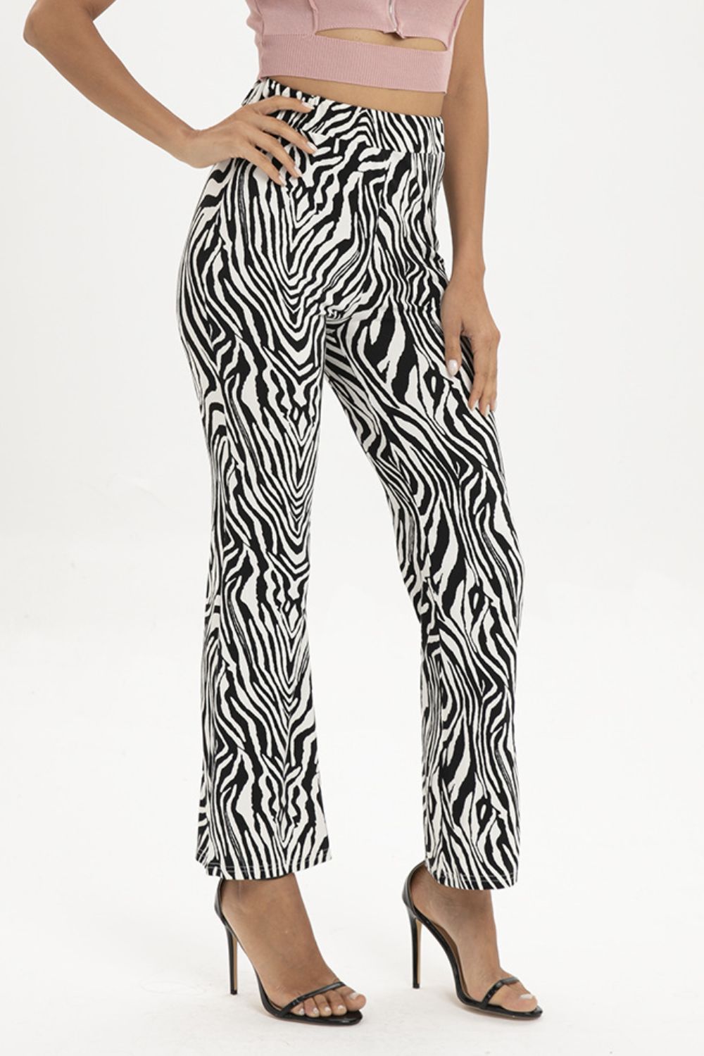 Honeybee Mumford's Zebra Print Straight Leg Pants