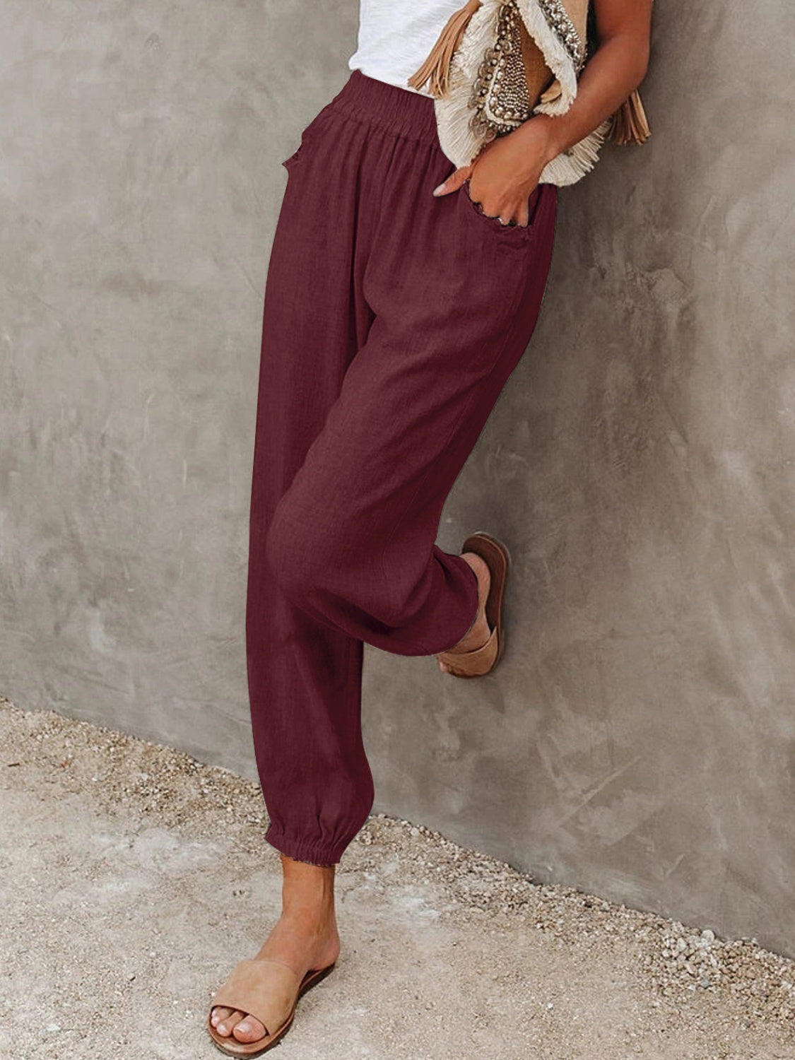 Honeybee Mumford's High Waist Cropped Pants