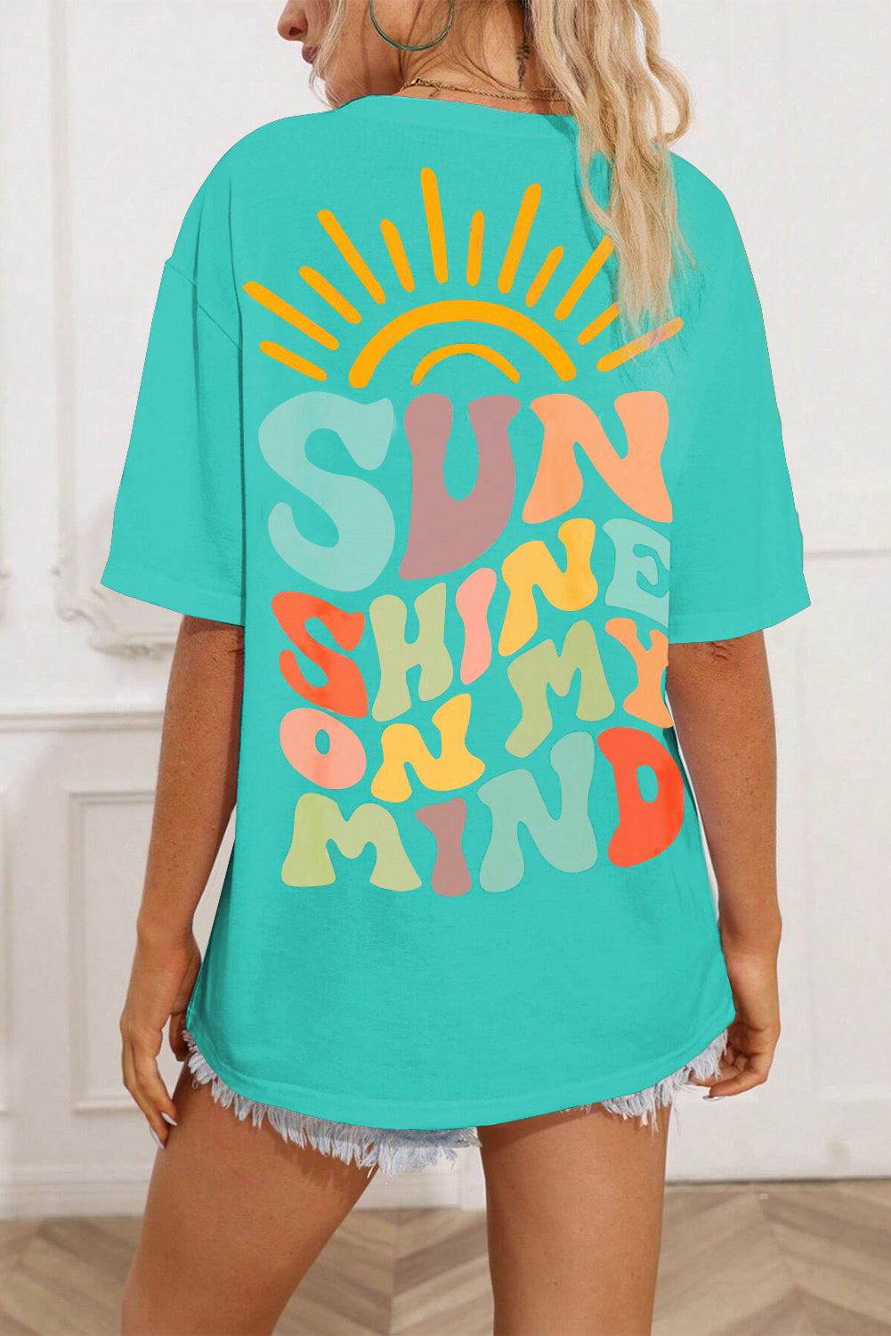 Honeybee Mumford's Mint Green SUNSHINE ON MY MIND Graphic Tee