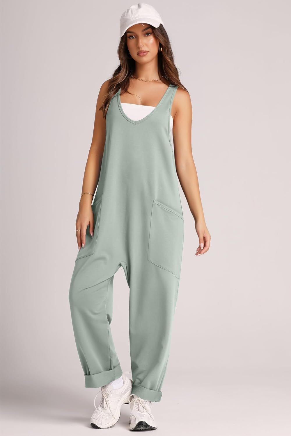 Honeybee Mumford's Wide Strap Jumpsuit with Pockets