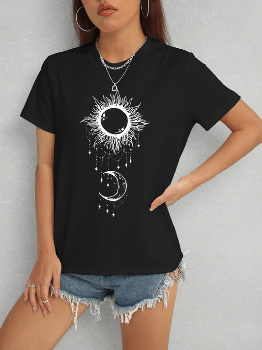 Honeybee Mumford's Sun & Moon Graphic Round Neck T-Shirt