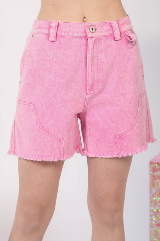 Honeybee Mumford's VERY J Washed Raw Hem Denim Shorts