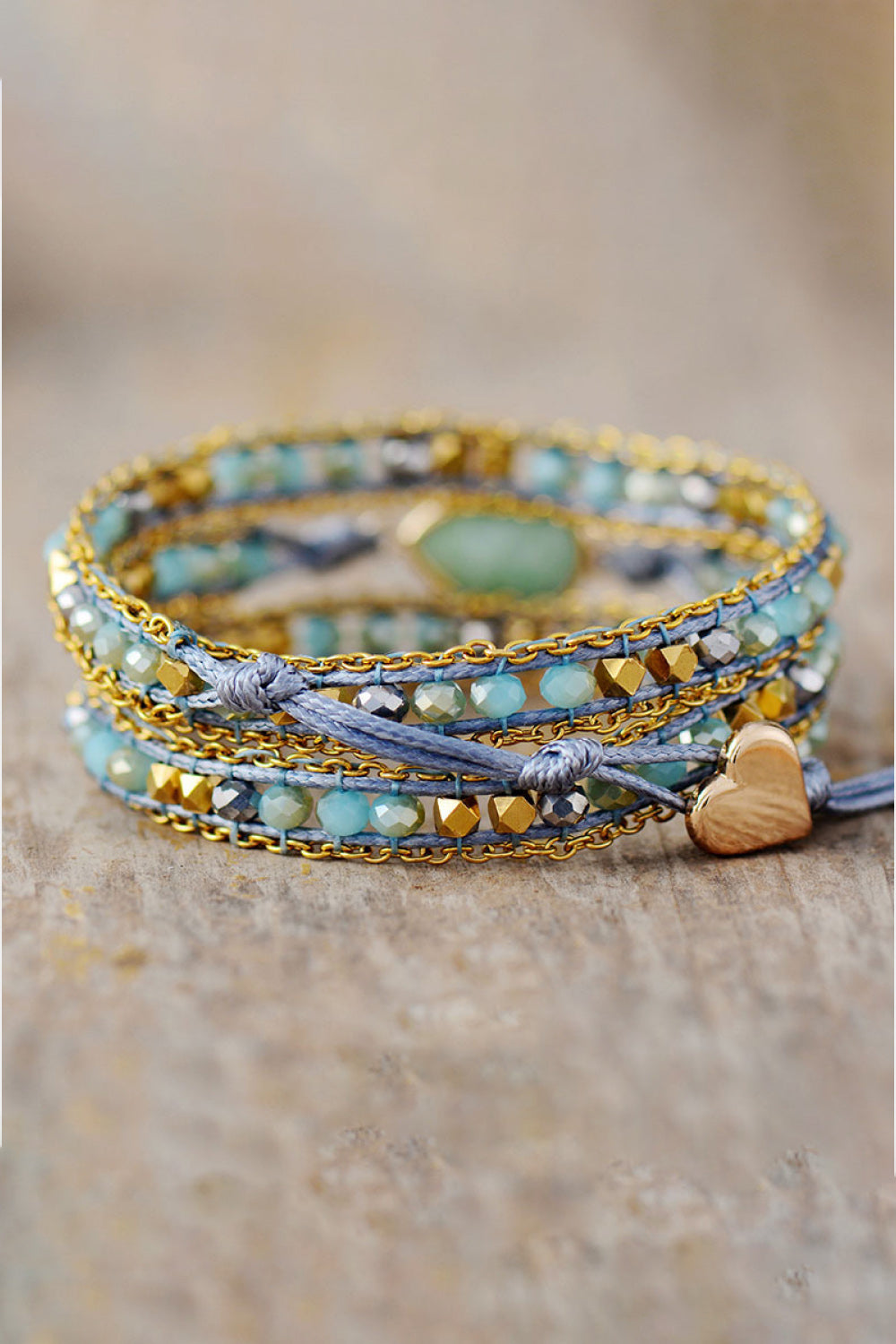 honeybee Mumford's Teardrop Shape Triple Layer Beaded Bracelet