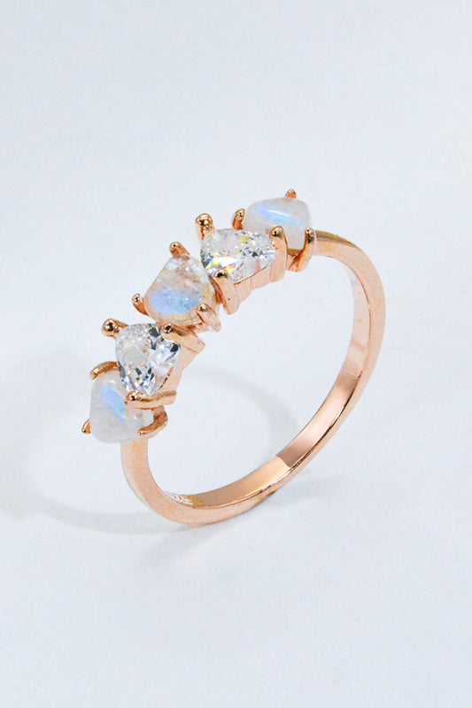 Honeybee Mumford's Moonstone and Heart Ring