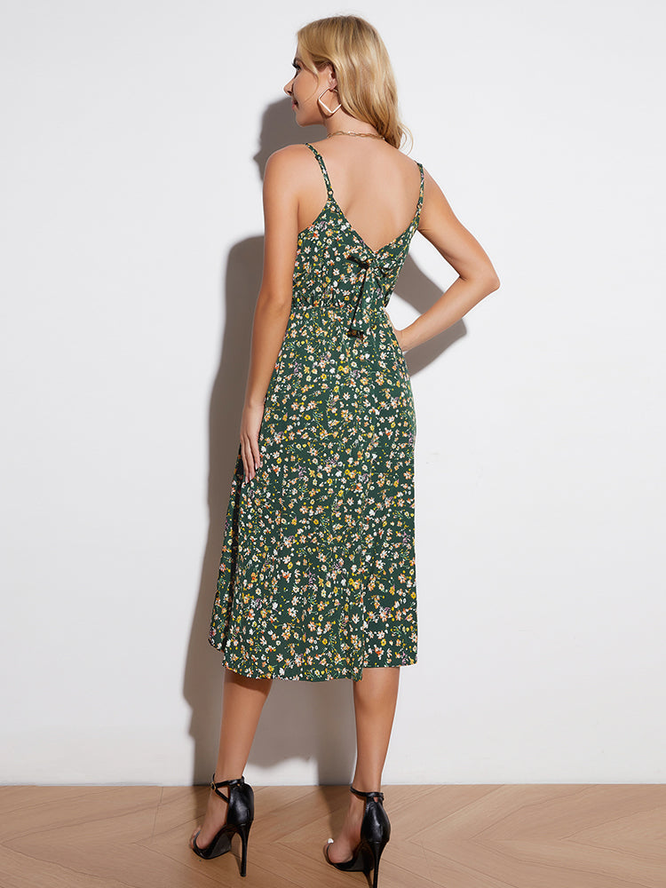 Honeybee Mumford's Floral Tied Spaghetti Strap Dress