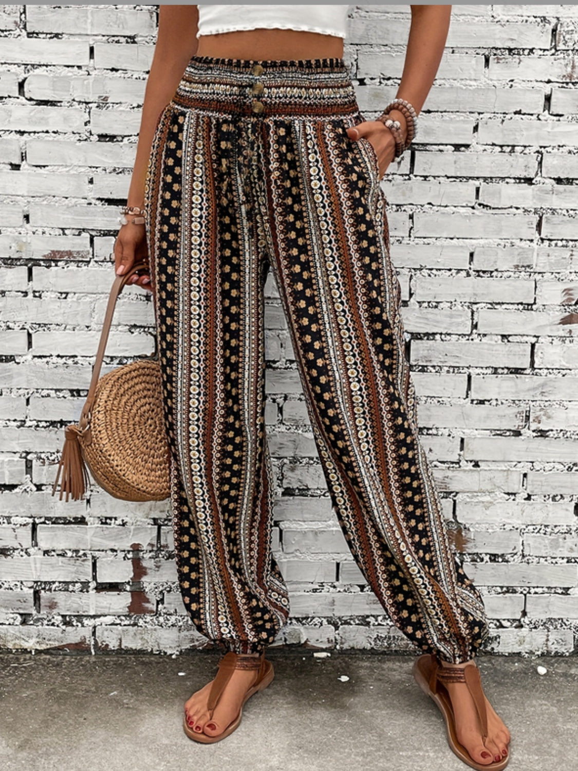 Honeybee Mumford's Printed High Waist Pants