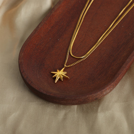 Honeybee Mumford's Star Pendant Double-Layered Necklace