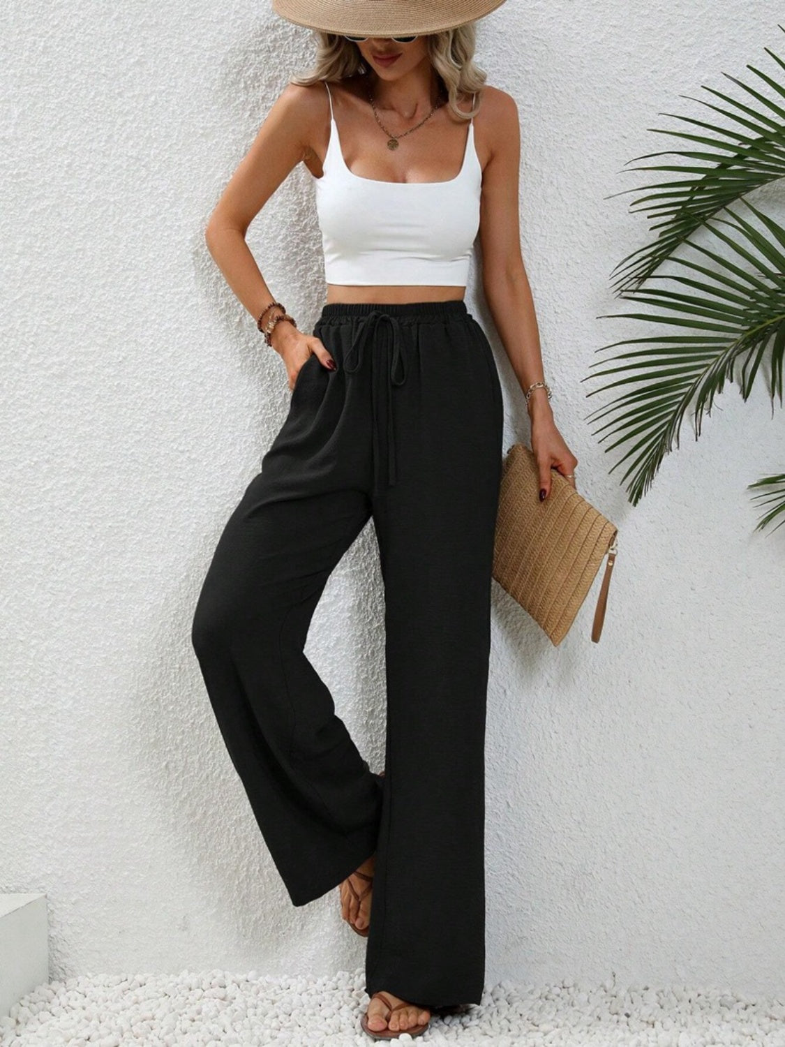 Honeybee Mumford's Wide Leg Drawstring Pants