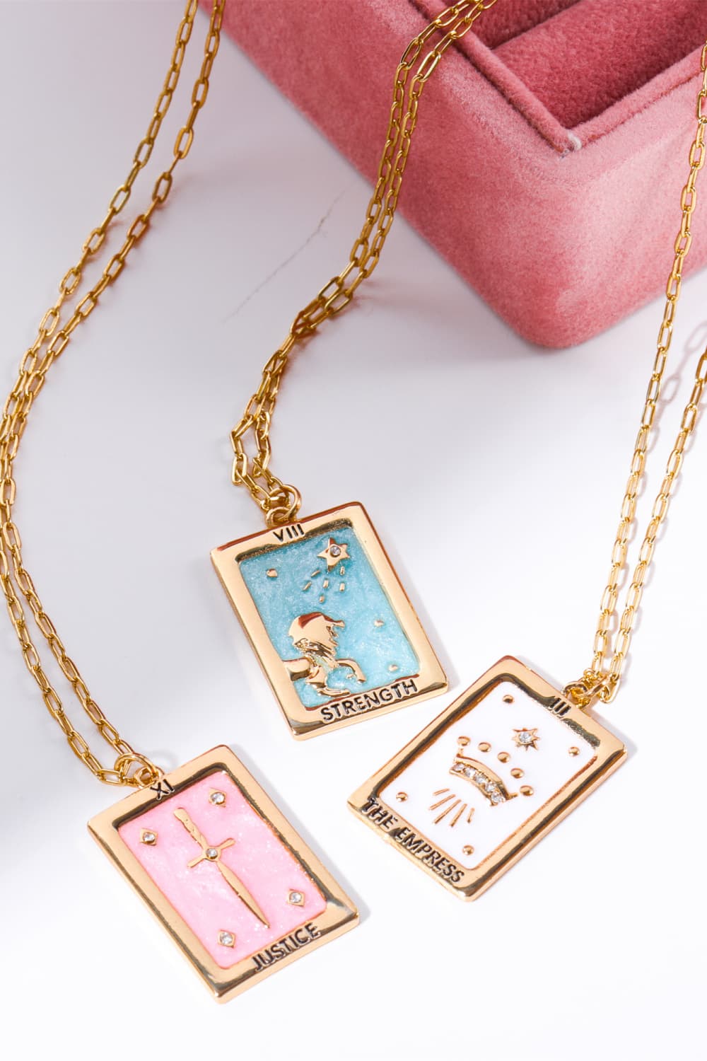 Honeybee Mumford's Tarot Card Pendant Copper Necklace