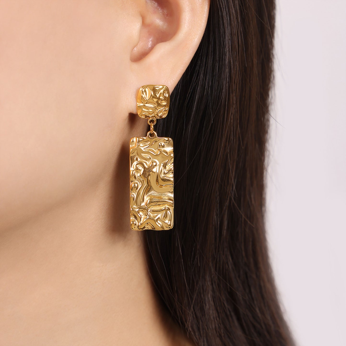 honeybee Mumford's Textured Geometric Earrings