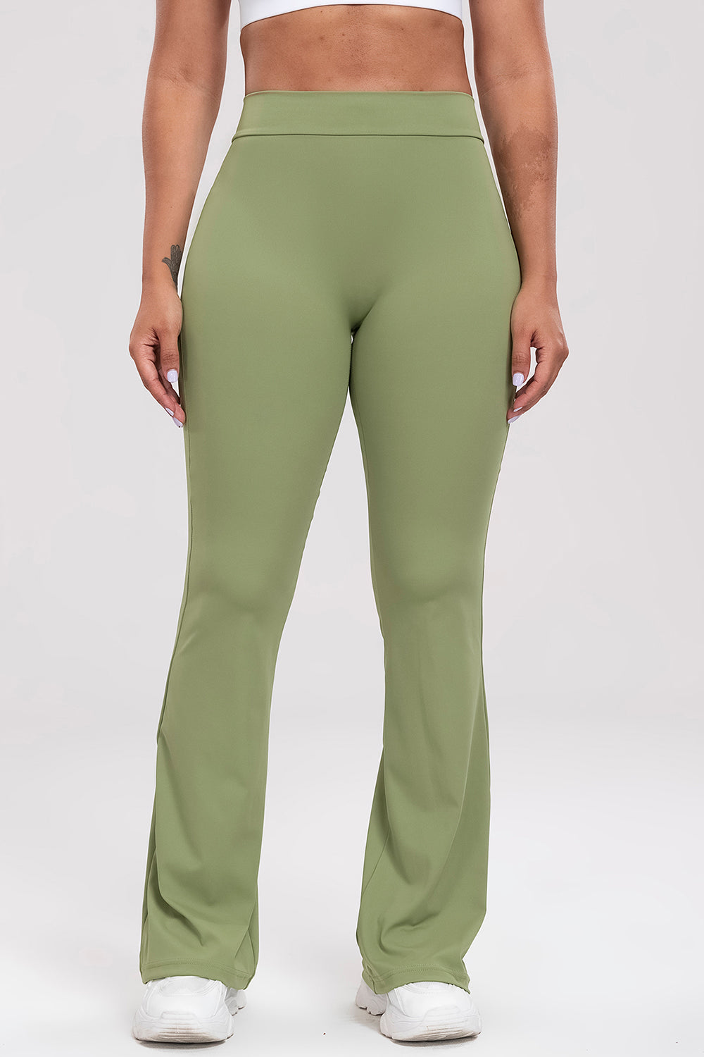 Honeybee Mumford's Ruched High Waist Bootcut Active Pants