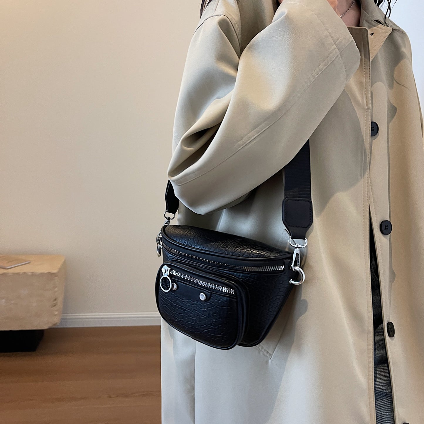 Honeybee Mumford's Texture Leather Crossbody Bag