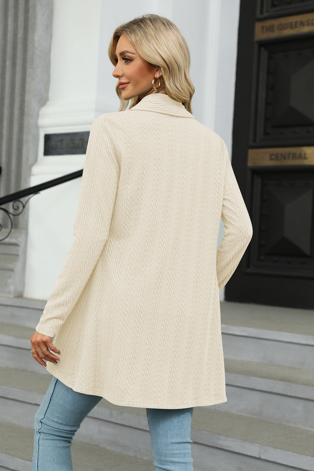 Honeybee Mumford's Open Front Long Sleeve Cardigan