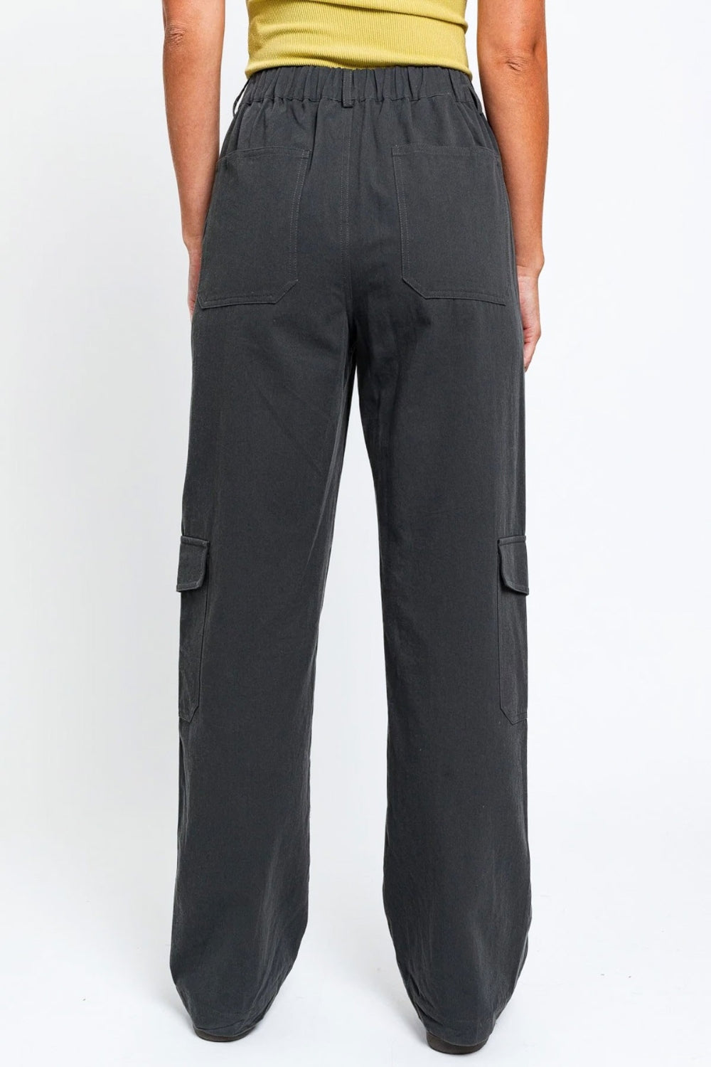 Honeybee Mumford's High Waisted Wide Leg Cargo Pants with Pockets