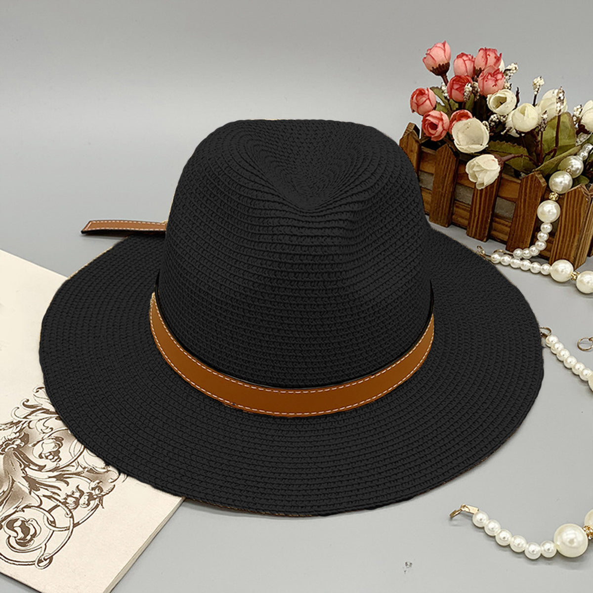 Honeybee Mumford's Wide Brim Paper Braided Hat