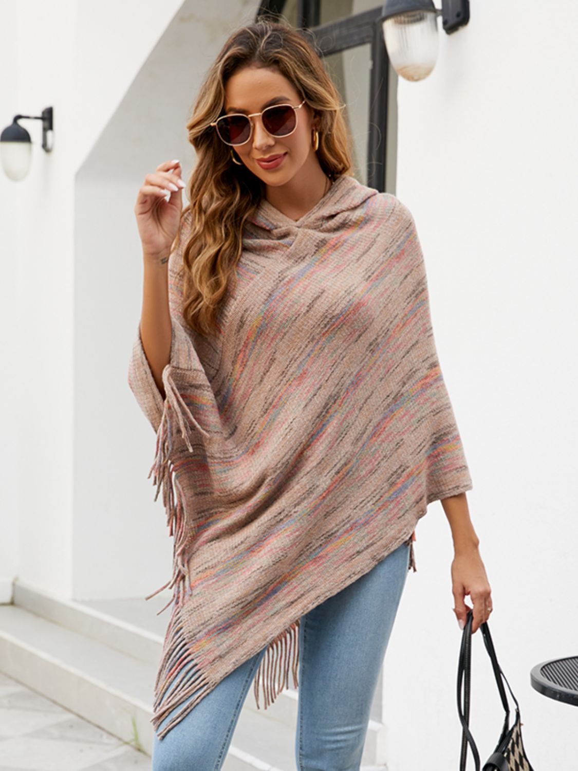 Honeybee Mumford's Fringe Hem Hooded Poncho