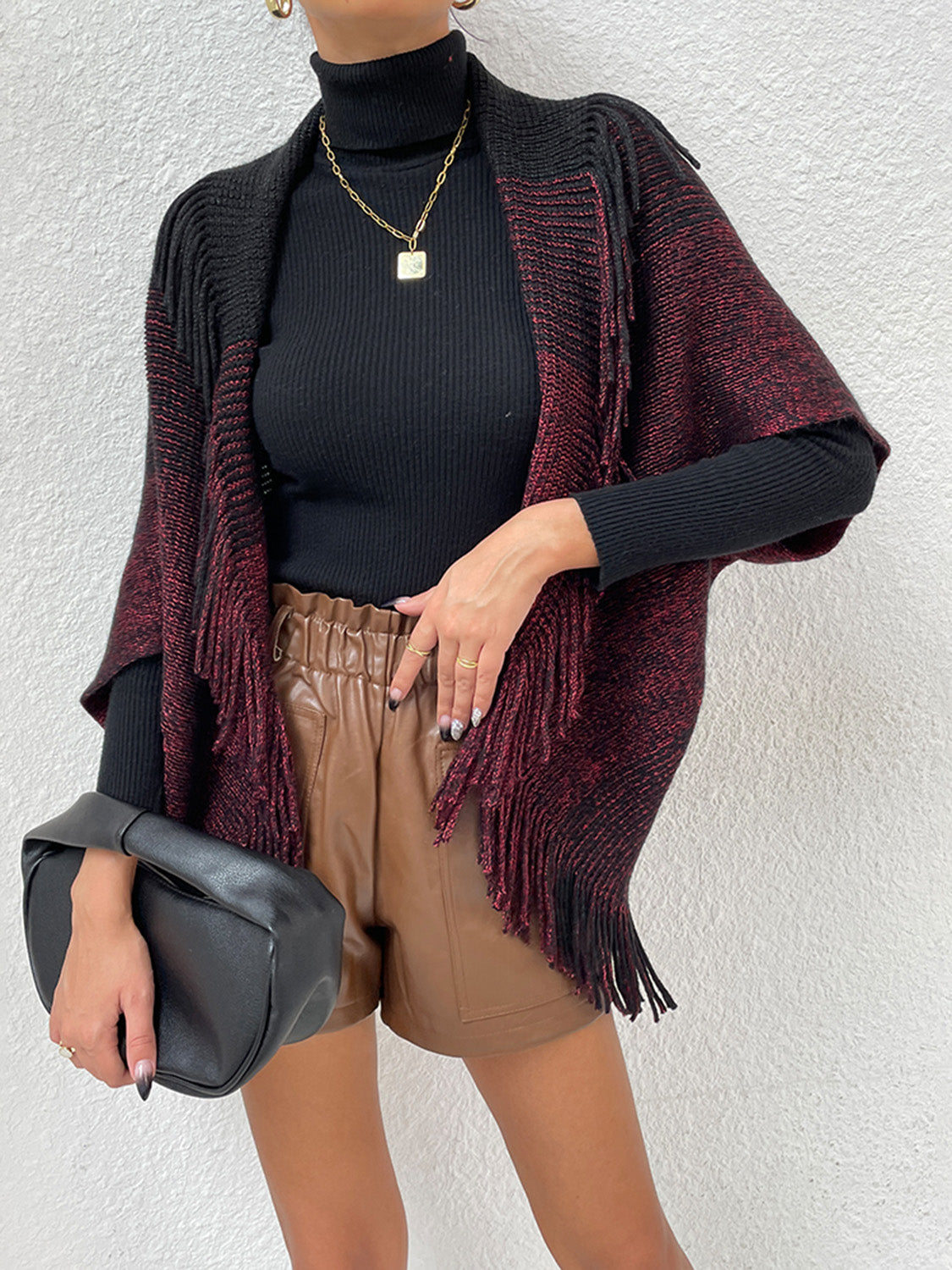 Honeybee Mumford's Fringe Detail Long Sleeve Cardigan